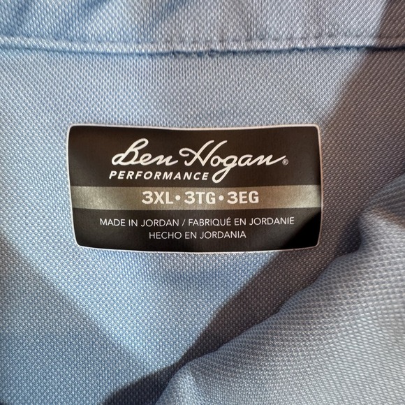 Ben‎ Hogan Polo Shirt Mens 3XL Performance Golf Geometric Pattern Short Sleeve - Picture 3 of 9